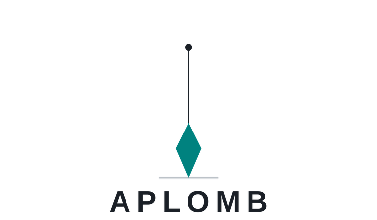 Aplomb logo — plumb bob